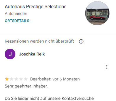 Screenshot aus Google Maps · Joschka Reik