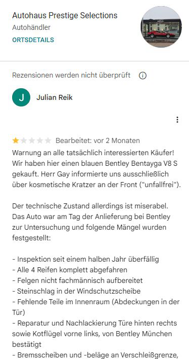 Screenshot aus Google Maps · Julian Reik